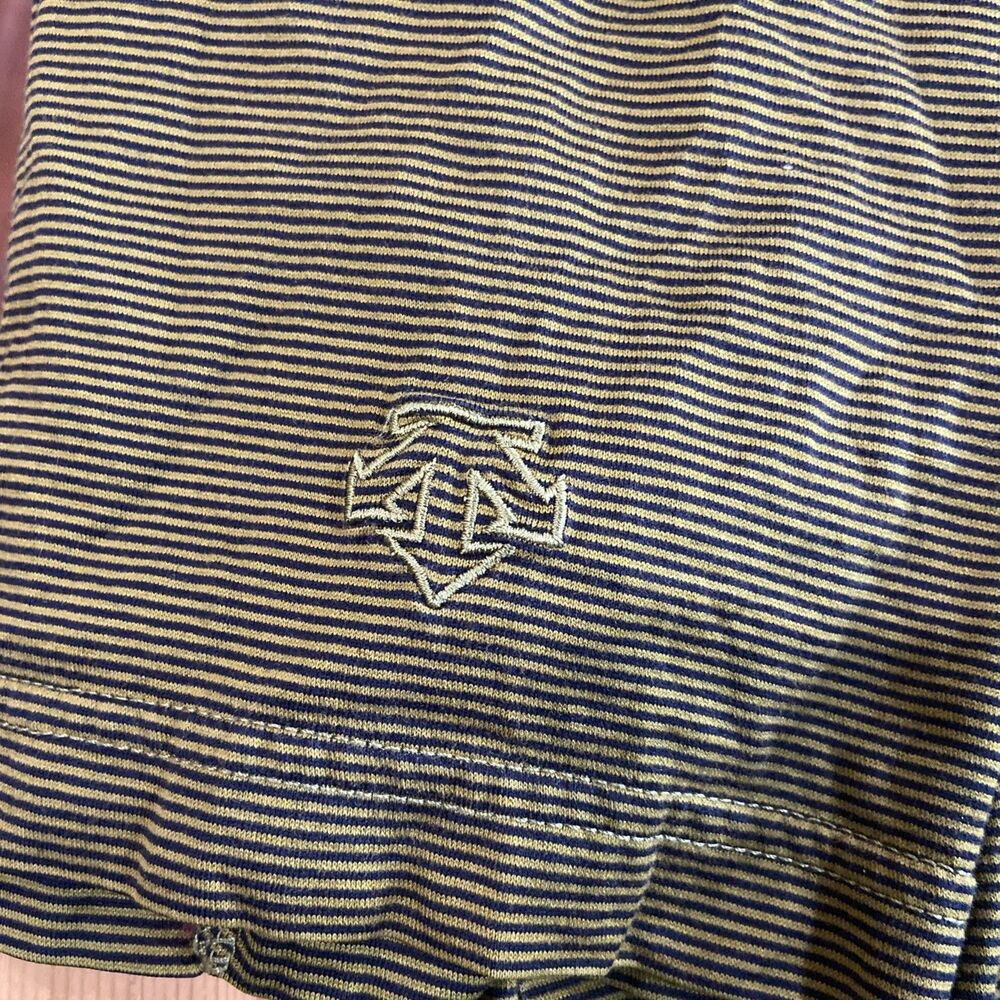 Descente 65/2 Double Mercerized Cotton Castle Pines Golf Club Polo Large Striped - Picture 4 of 9